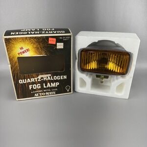 Vintage Auto Mate Halogen Fog Light Quartz 12V Driving Lamp‎ Chrome Metal Case